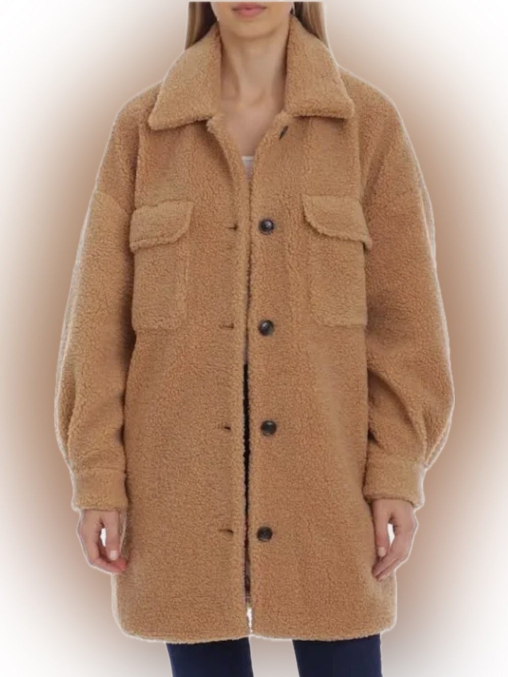 Avec Les Filles | Oversized Teddy Coat (M)